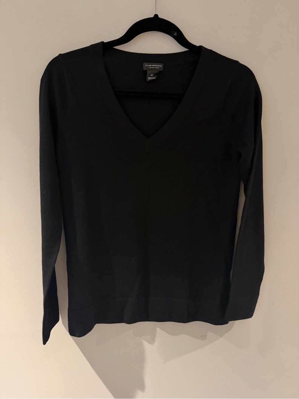 Club Monaco Black V-neck Sweater